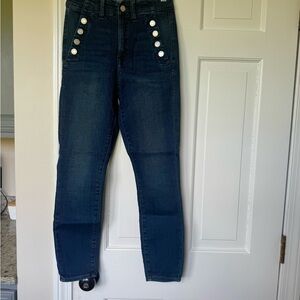 BRAND NEW Gap high waisted dark skinny jeans